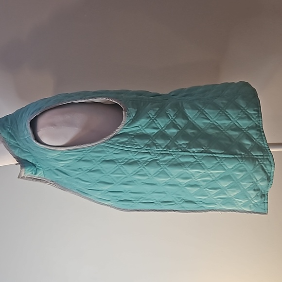 Old Navy Teal and Gray Reversable Vest Medium - Picture 13 of 14